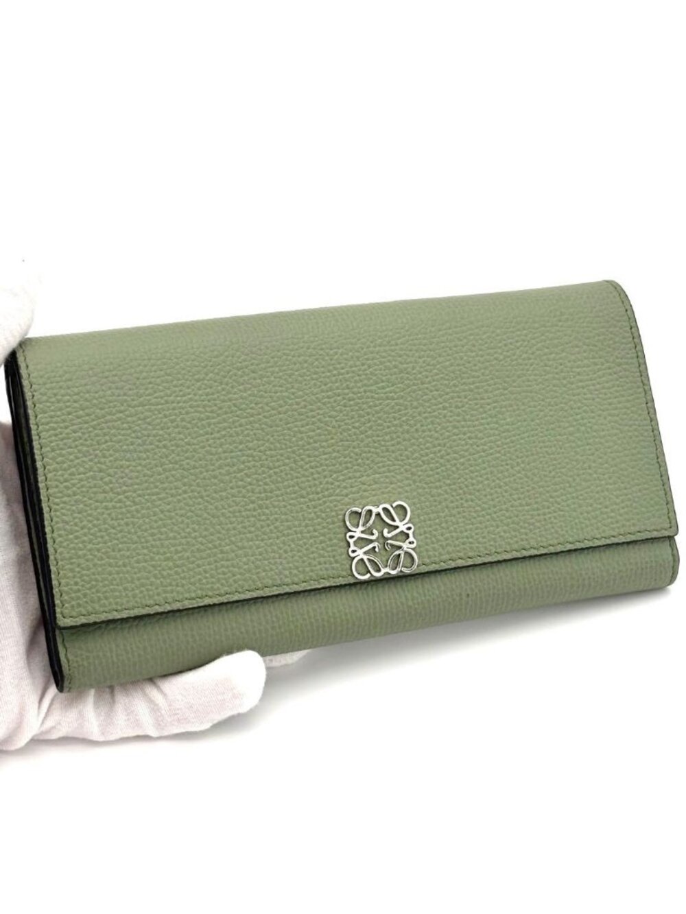 Loewe Wallet Anagram Continental Green